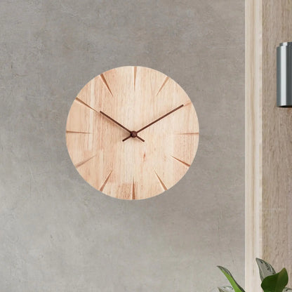 Horloge Murale Silencieuse en Bois Sculpté