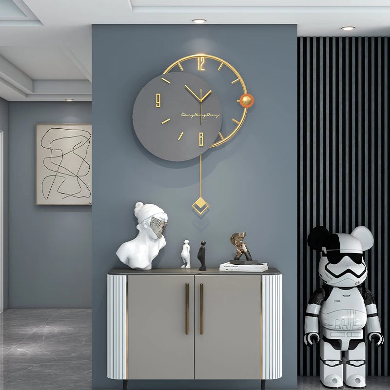 Grande Horloge Murale Design Nordique 3D – Style Contemporain