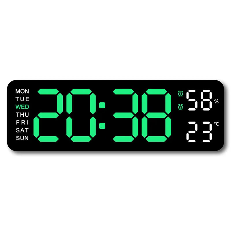 Horloge Murale Digitale LED Minimaliste – Grand Affichage