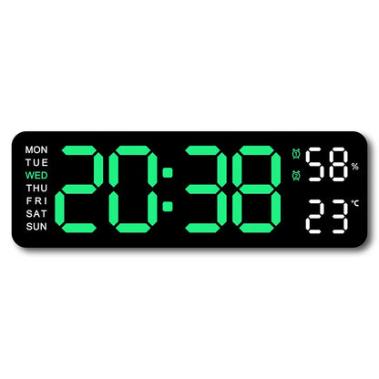 Horloge Murale Digitale LED Minimaliste – Grand Affichage