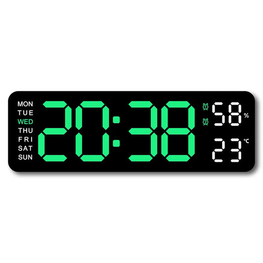 Horloge Murale Digitale LED Minimaliste – Grand Affichage