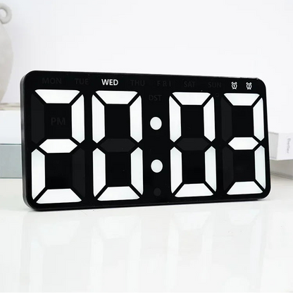 Horloge Murale Digitale LED Minimaliste – Silencieuse