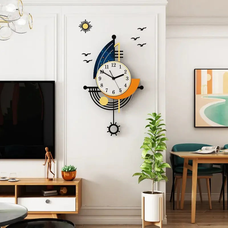 Grande Horloge Murale Design Décorative- Design Luxe
