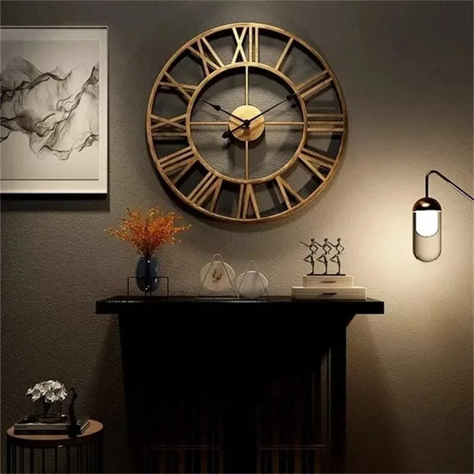 Horloge Murale Vintage en Métal– Design Antique