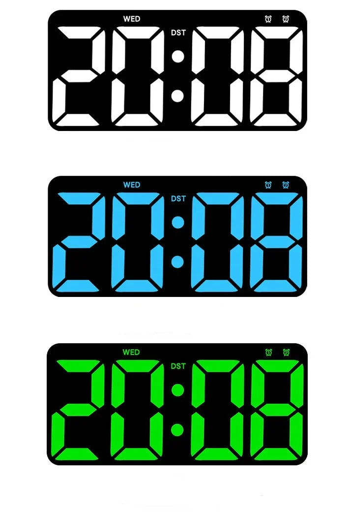 Horloge Murale Digitale LED Minimaliste – Silencieuse