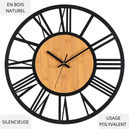 Horloge Murale Scandinave en Bois