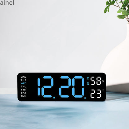 Horloge Murale Digitale LED Minimaliste – Grand Affichage